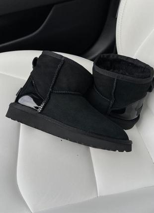 Уггі угги угг ugg mini black lacquer6 фото