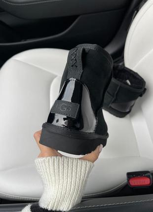 Уггі угги угг ugg mini black lacquer3 фото