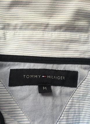 Рубашка  в голубую полоску хлопок коттон от tommy hilfiger пог 57 см2 фото