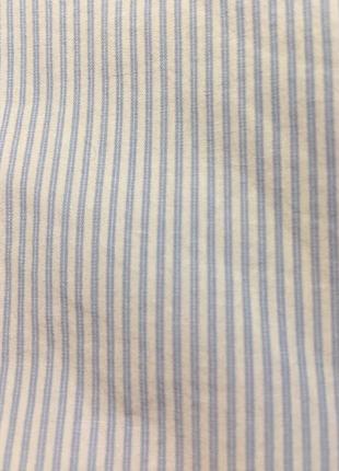 Сорочка рубашка у блакитну смужку бавовна котон від tommy hilfiger пог 57 см10 фото