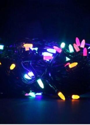 Гирлянда светодиодная xmas 300 led m-3 мультицветная rgb color2 фото