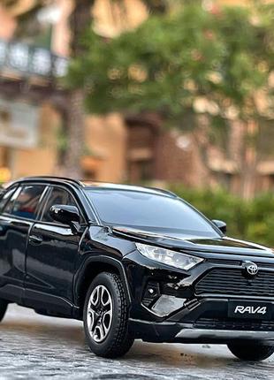 Модель автомобиля toyota rav4 2020 г. масштаб: 1:32. игрушечная машинка тойота рав4 черная (звук, свет).