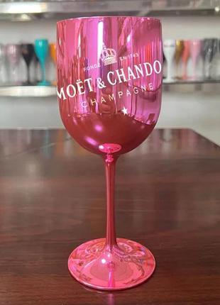 Фірмові келихи для шампанського moët & chandon. фужери миє шандон. рожевий moet3 фото