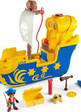 Игровой набор fisher-price пиратский корабль сантьяго морей (свет и звуки) santiago of the seas hnc81