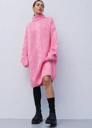 Туника свитер с горлом погремушка туречня косичка черный розовый синий2 фото