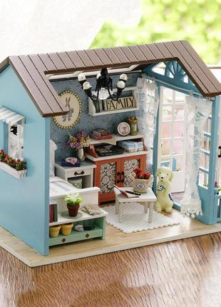 Кукольный домик cutebee. конструктор миниатюрный кукольный домик с подсветкой 210*125*155 мм2 фото