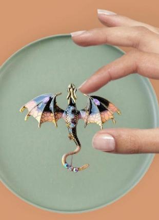 Подвеска-брошь в виде дракона, символ года