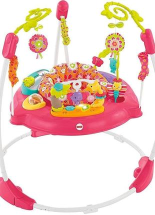 Прыгуны fisher-price "розовые лепестки" — activity jumper с огнями и мелодиями