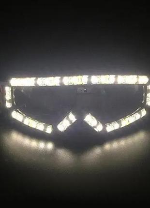 Модні лижні окуляри, що світяться, світлодіодні для тусовки вечірки resteq1 фото