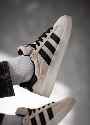 Стильні чоловічі кросівки adidas campus 00s beige black бежеві з чорним1 фото