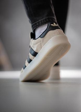 Стильні чоловічі кросівки adidas campus 00s beige black бежеві з чорним7 фото