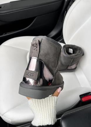 Угги угги угг ugg mini grey patent peel6 фото