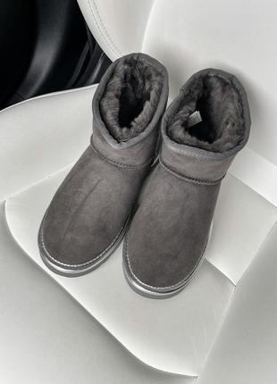 Угги угги угг ugg mini grey chromium2 фото