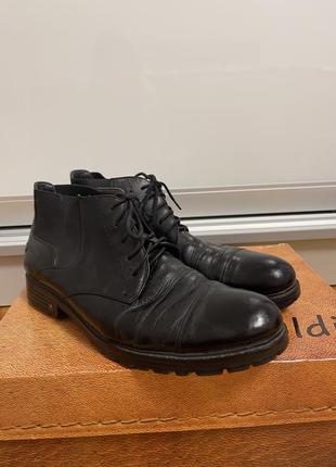 Шкіряні чорні чоловічі черевики rizzoldi