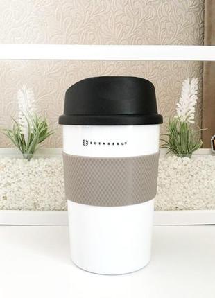 Термокухоль для кави 350 мл (термочашка) для напоїв edenberg eb-639 білий1 фото