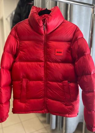Мужская куртка hugo boss зимняя люкс красная