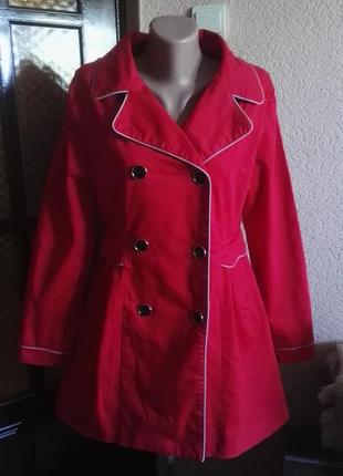 Курточка удлиненная,плащик,тренч женский,размер евро 14 46-48 размер от yumi
