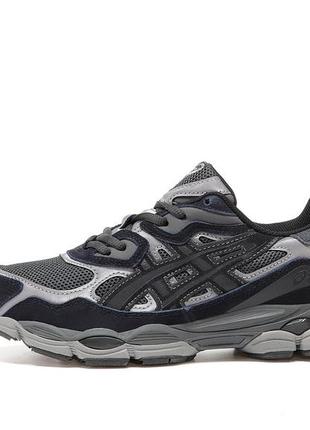 Всесезон унісекс кросівки asics gel-nyc graphite grey/black замша2 фото