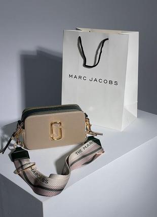 Женская сумка marc jacobs the snapshot beige/camo