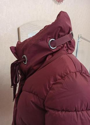 Куртка бордовая стеганая3 фото