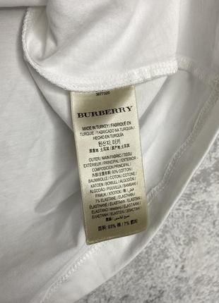 Футболка новая с бирками burberry brit white mid-sleeve t-shirt оригинал!7 фото