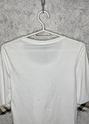 Футболка новая с бирками burberry brit white mid-sleeve t-shirt оригинал!5 фото