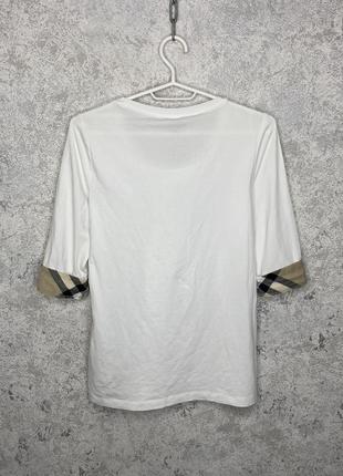 Футболка новая с бирками burberry brit white mid-sleeve t-shirt оригинал!4 фото