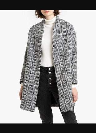 Твидове пальто вільного крою