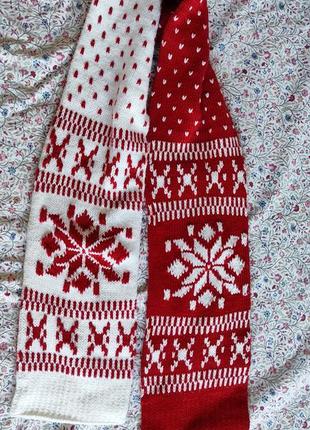 Зимовий , новорічний шарф  ручної роботи1 фото