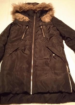 Куртка тепла ,cropp outerwear small , з кормашиками зверну та снизу , с копюшоном теплим та мехом, до -10
