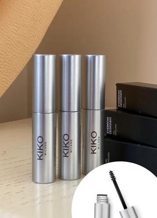 Прозорий фіксуючий гель для брів kiko milano eyebrow designer gel mascara