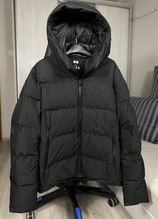 Куртка пуховик зимний uniqlo юникло черная черный