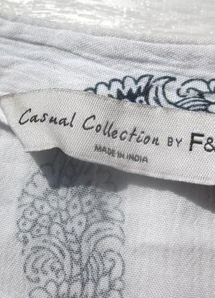 Длинная белая блуза туника с кисточками f&f5 фото