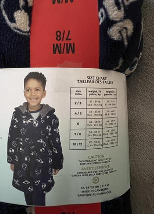 Тёплый плюшевый халат pekkle на мальчика 7-8 лет. канада2 фото