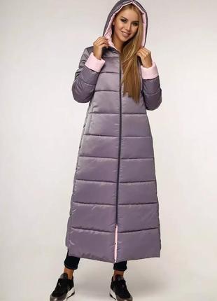 Жіноче довге пальто пуховик великі розміри 44-58 розміри різні кольори2 фото
