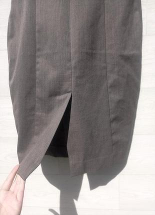 Шерстяное облегающее серое платье zara6 фото