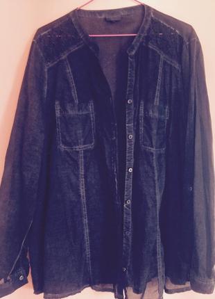 Батистовая рубашка с кружевными вставками шикарная от bexlevs