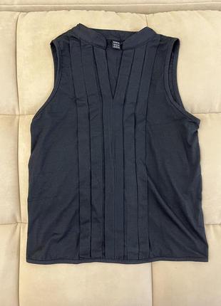 Черная блуза без рукава shein m 38