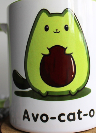Чашка з принтом авокадік3 фото