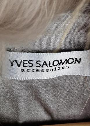 Легка, гарна вкорочена шубка з натурального хутра лисиці відомого бренду yves salomon, оригінал7 фото
