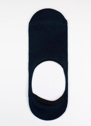 Темно-синие носки-следки с силиконовым протектором размер 36-40