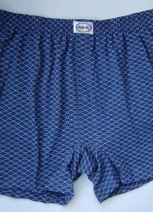 Трусы мужские семейные шорты doremi хлопок турция синий ромбики крадратики 5 2xl 52