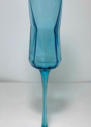 Келих для шампанського “блакитна геометрія” 250мл
