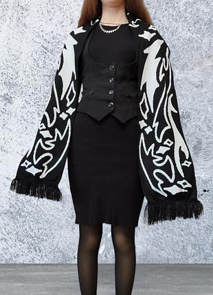 Модний шарф дрейн в стилі готичного аніме 180см3 фото