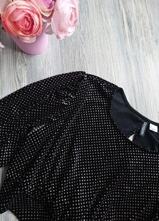 Нарядный бархатная блуза топ р.42/44 блузка блузочка кофта6 фото