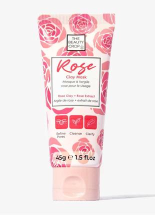 Глиняная маска для лица the beauty crop rose clay mask1 фото