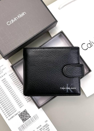 Кошелек calvin klein мужской черный подарок на новый год мужчине мужчине мужчине