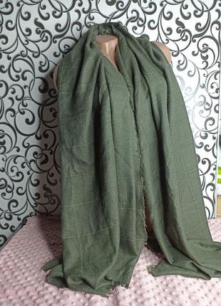 Широкий шарф платок палантина с люрексом