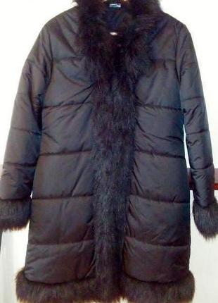 Зимова тепла куртка-пальто для дівчинки-підлітка або дівчини (р. s)1 фото