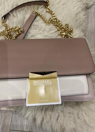 Michael kors jade large tri-color leather crossbody bag7 фото